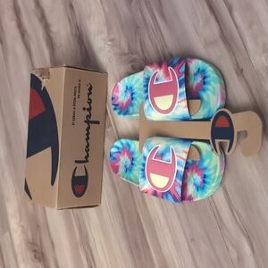 Women's Champion Tie Dye Slide Sandals Size 6